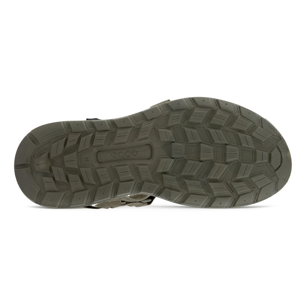 Mens Sandals - ECCO Exowrap 3S Velcro - Olive - 7893QZEDP